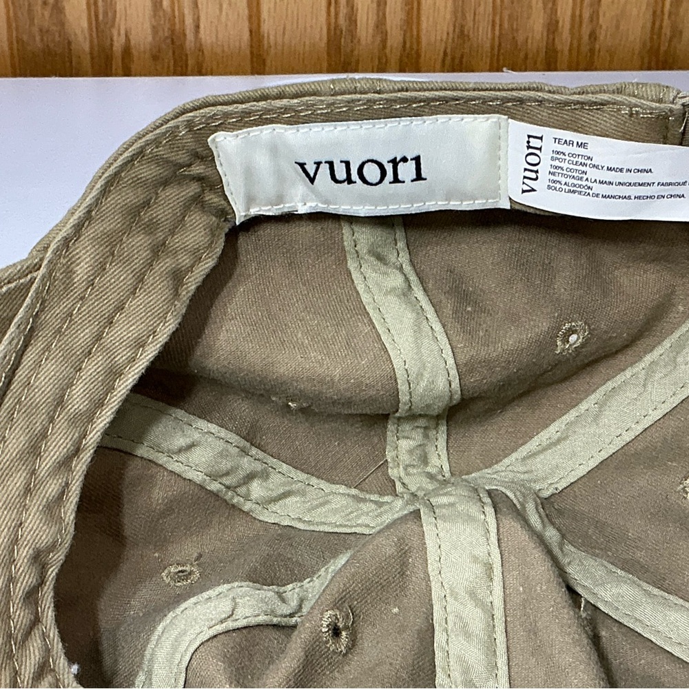 Vuori Hat Cap Beige Khaki Camel Brown Greenish Adjustable Strapback Onesize - Picture 3 of 6